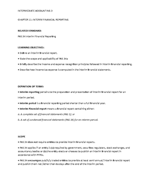 IA3-CH1 - notes - INTERMEDIATE ACCOUNTING 3 Statement of Financial ...