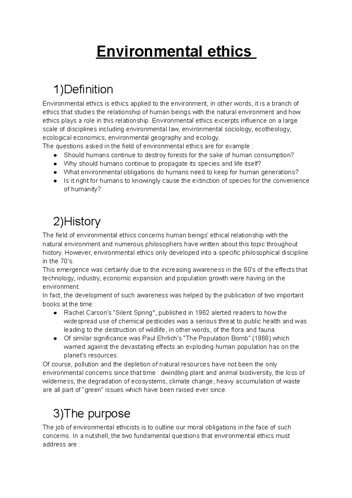 case study of environmental ethics