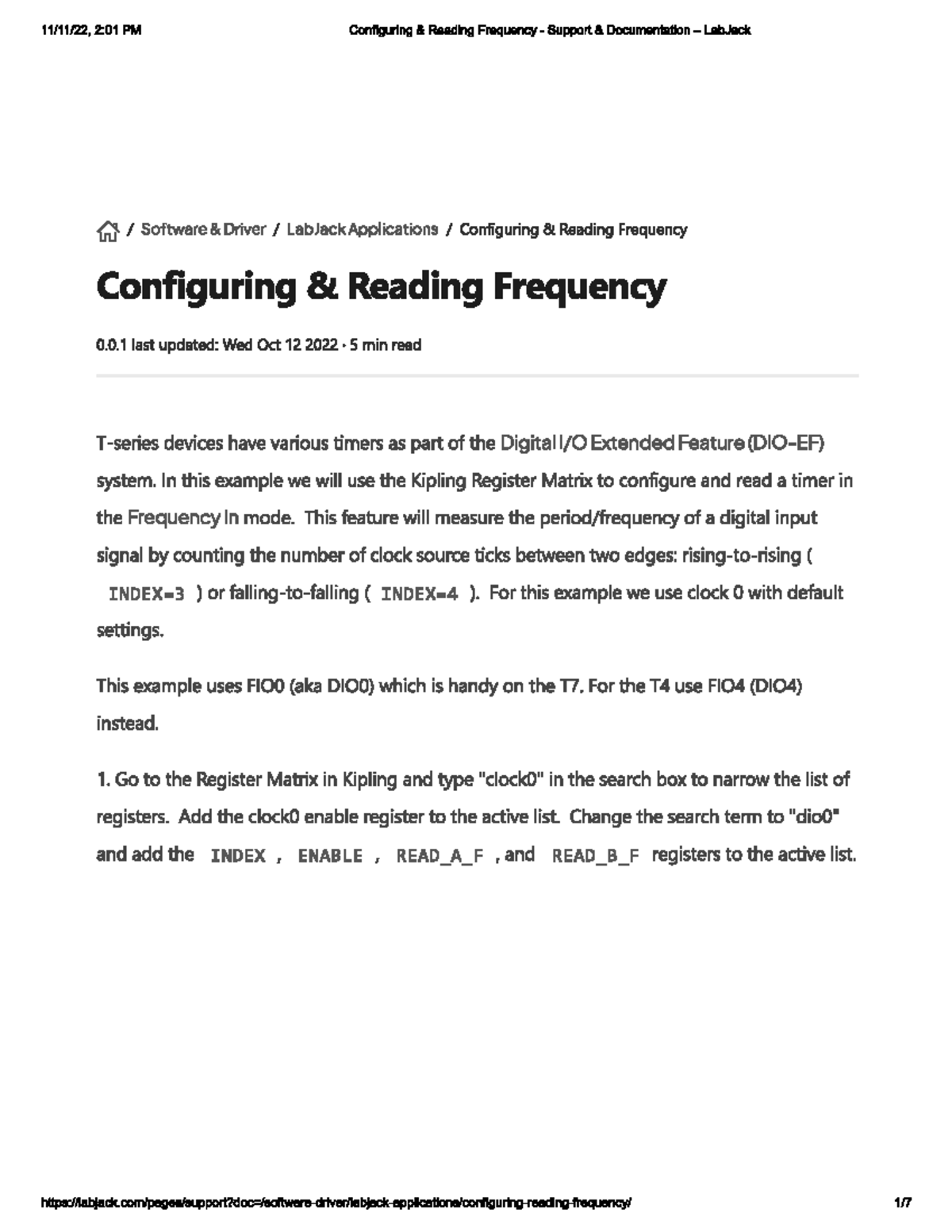 Frequency WITH Labjack CHEM 5420 Studocu