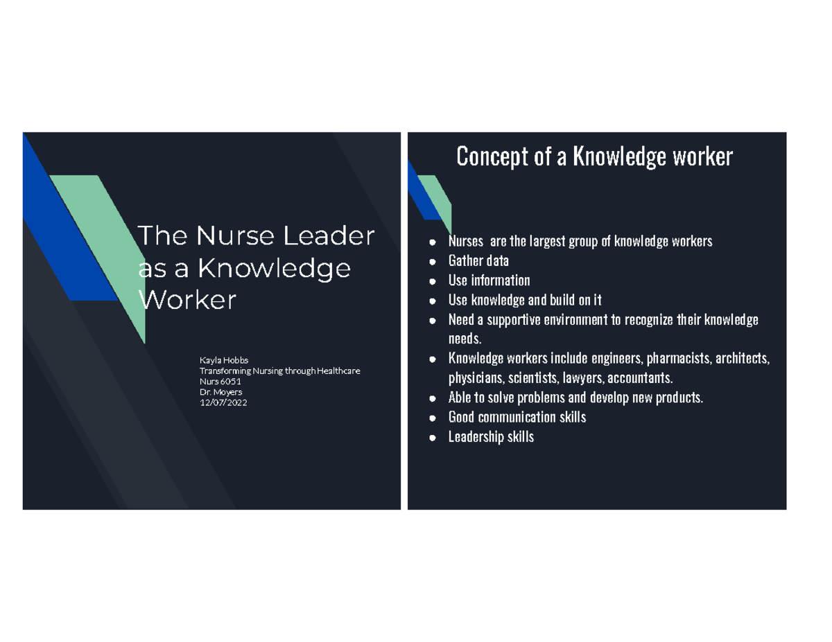 week-2-nursing-informatics-the-nurse-leader-as-a-knowledge-worker