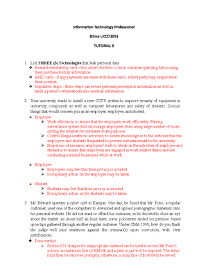 Tutorial 2 Uccd3053 Information Technology Professional Ethics