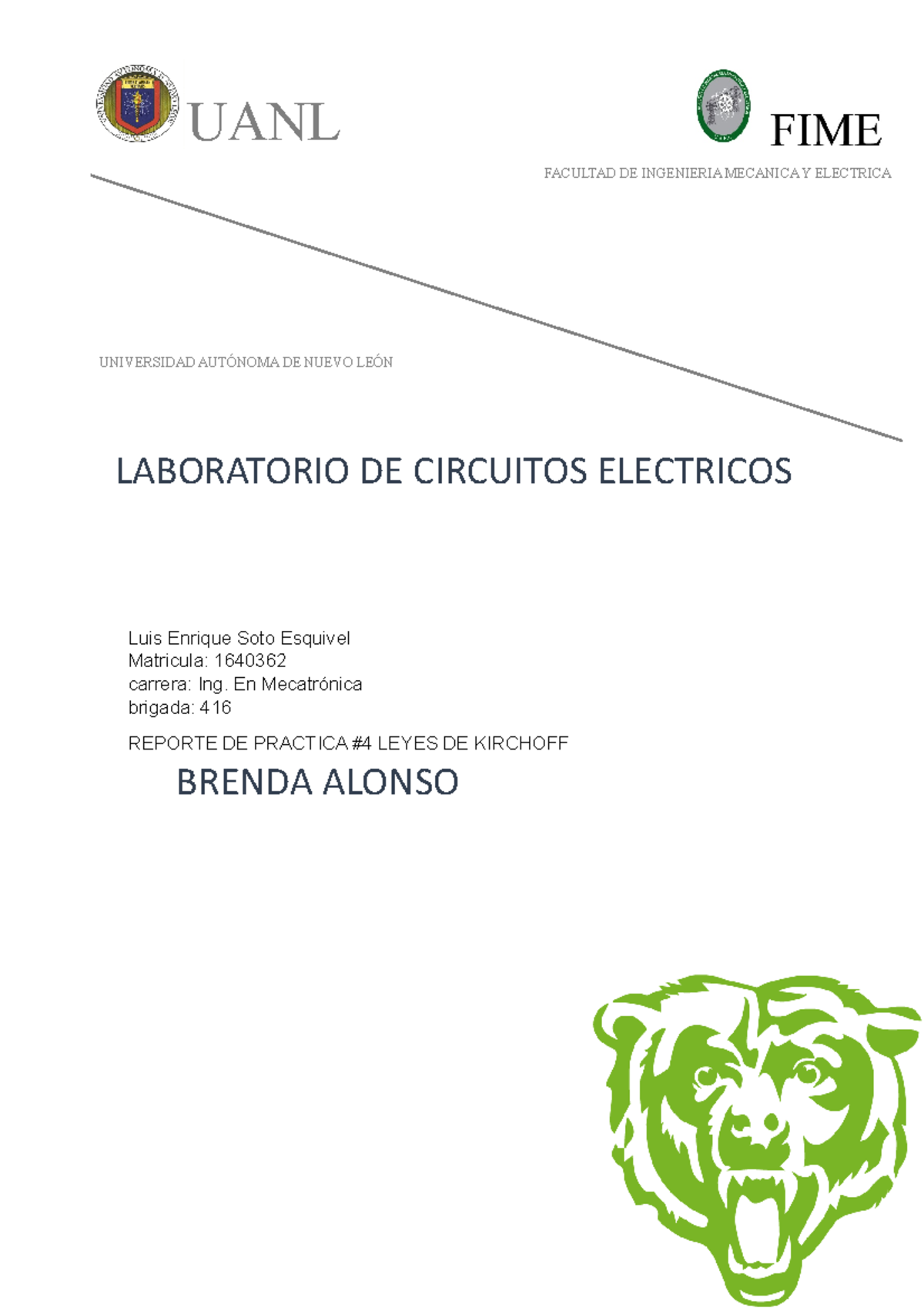 Reporte De Laboratorio Practica 4 Uanl Universidad AutÓnoma De Nuevo