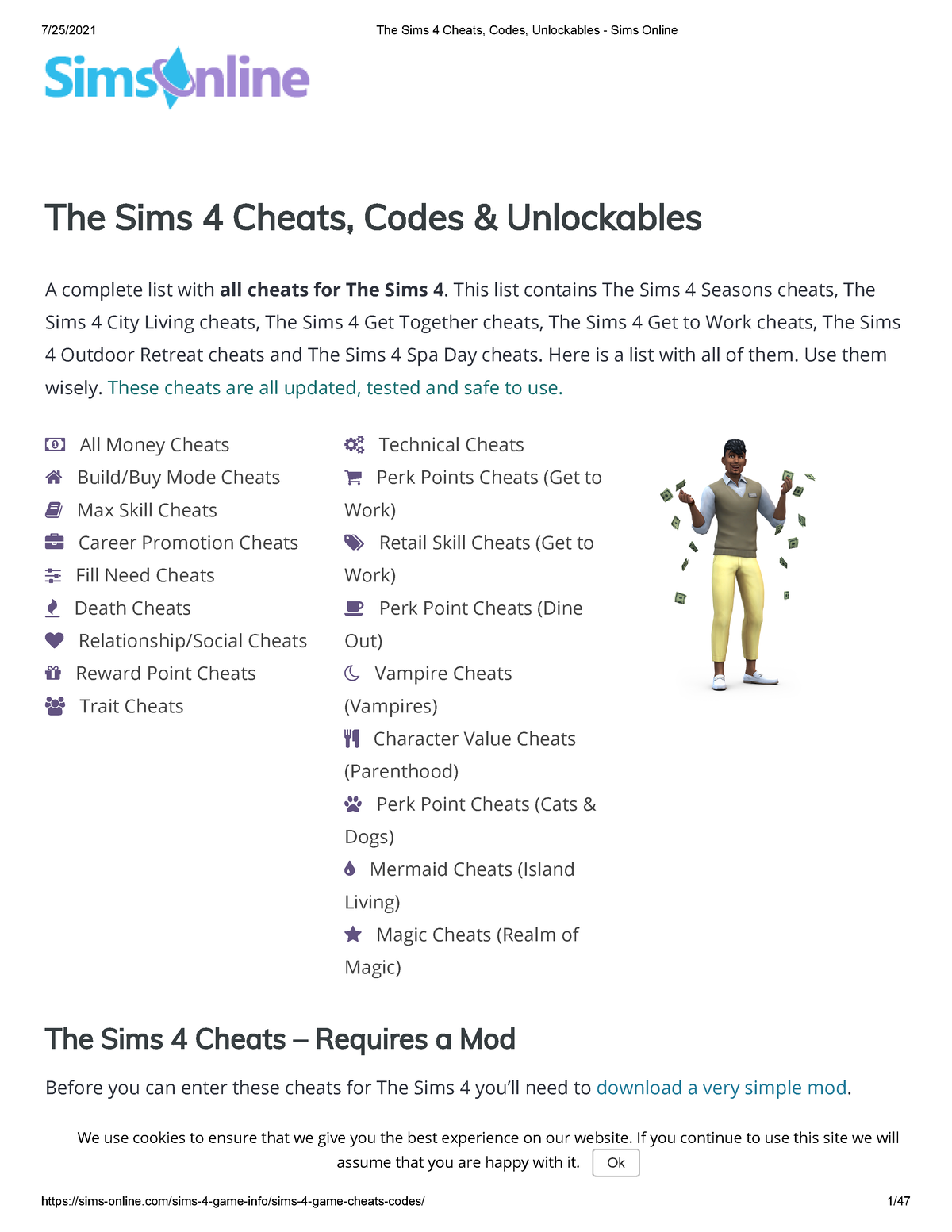 The Sims 4 cheats and console codes