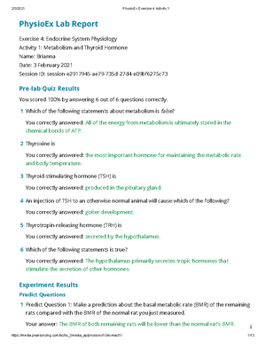 Physio Ex Exercise 7 Activity 3 - PhysioEx Lab Report Exercise 7 ...