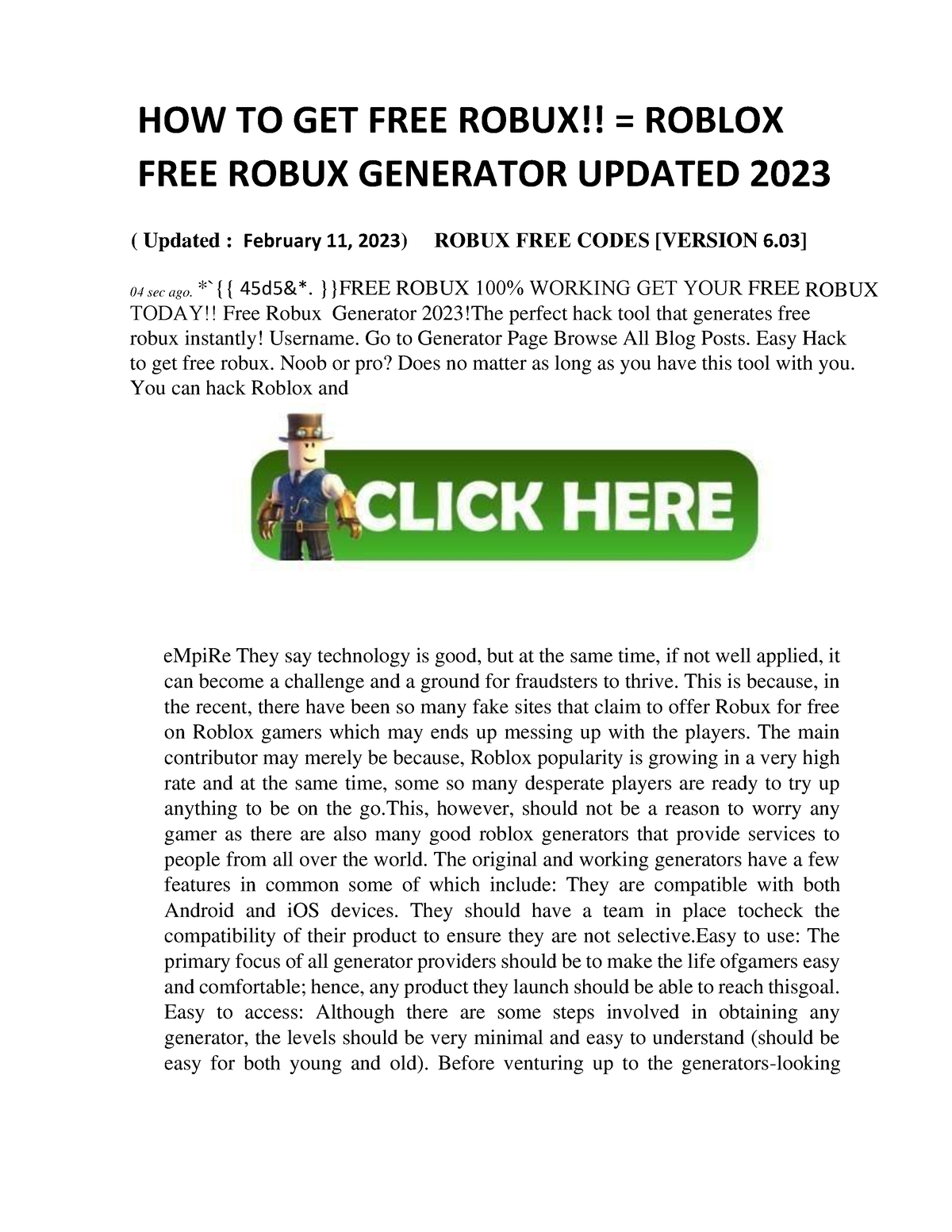 FREE ROBLOX ROBUX GENERATOR 2023 100% WORKING - Collection