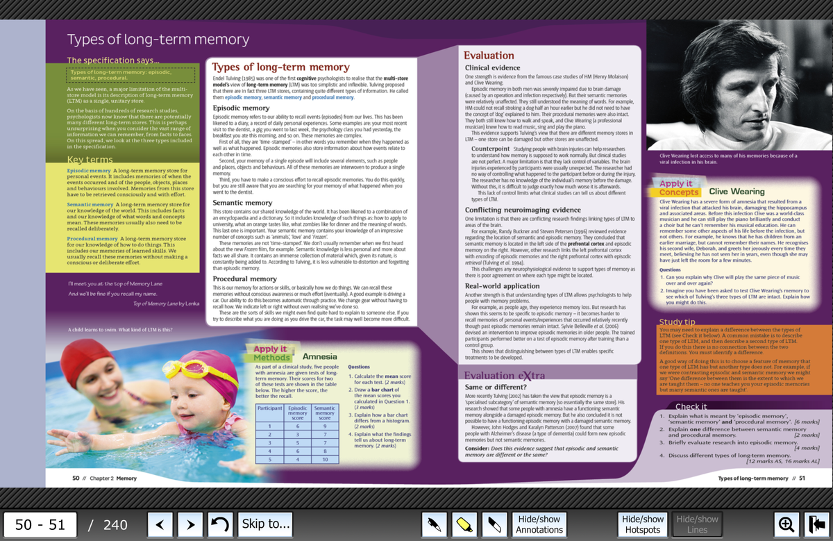 AQA Psychology for A Level Year 1 AS 2nd Ed 12 - Types of memory ...