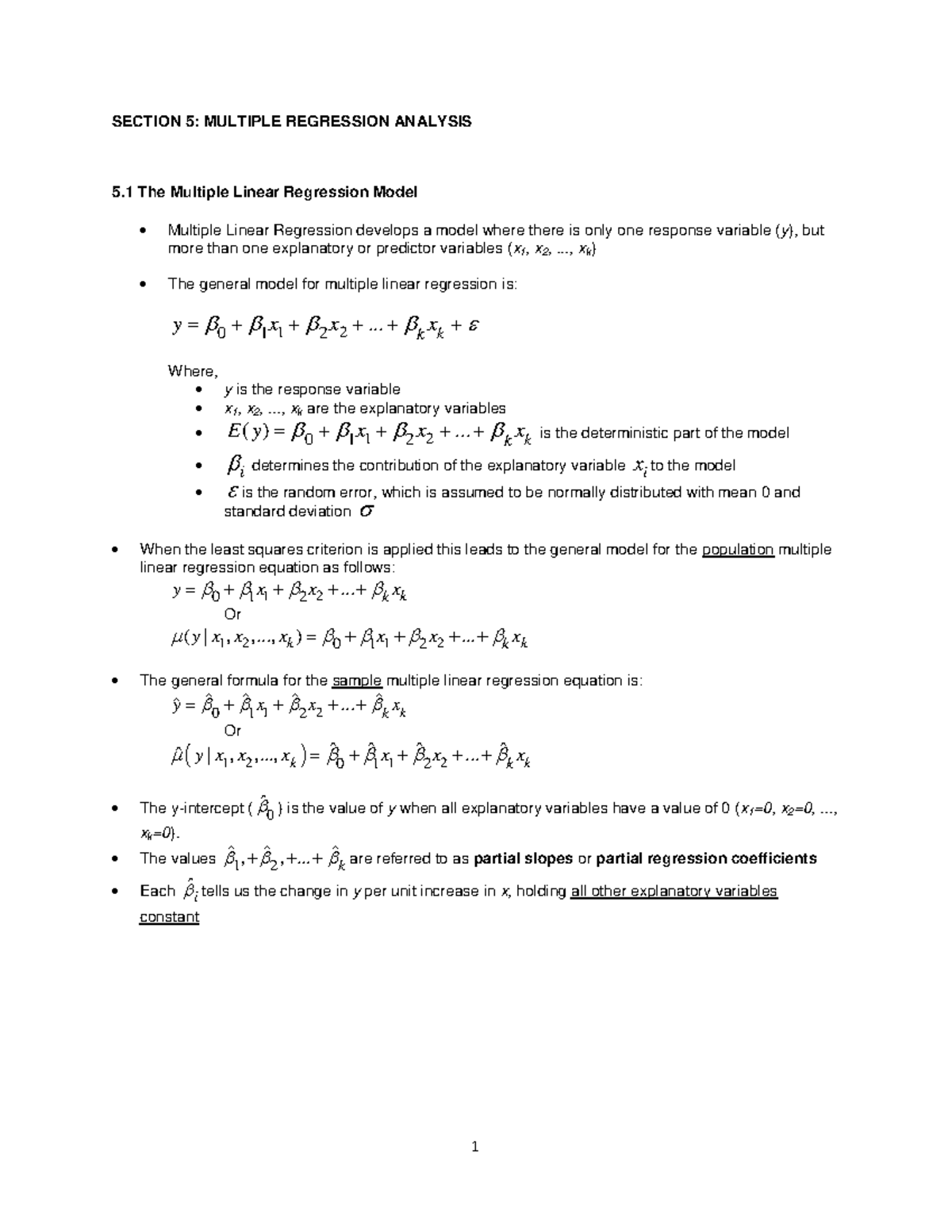 STAT 252-Notes-Section 5-Multiple Linear Regression - SECTION 5 ...
