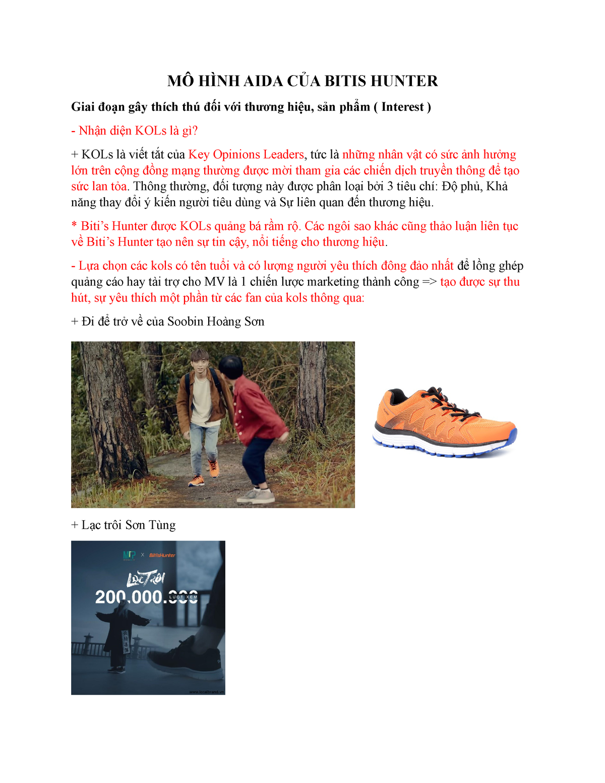 Chiến lược Marketing của Bitis  CÚ BẬt giày Bitis Hunter
