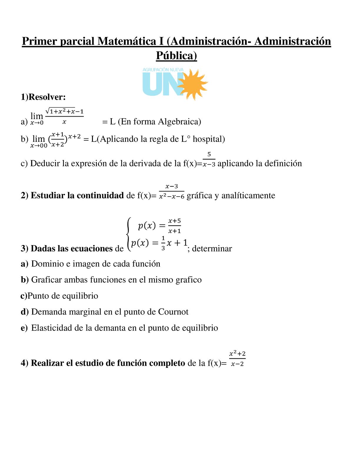 Primer Parcial Matematica I Resuelto Paso A Paso (Agrup Nueva UNO ...