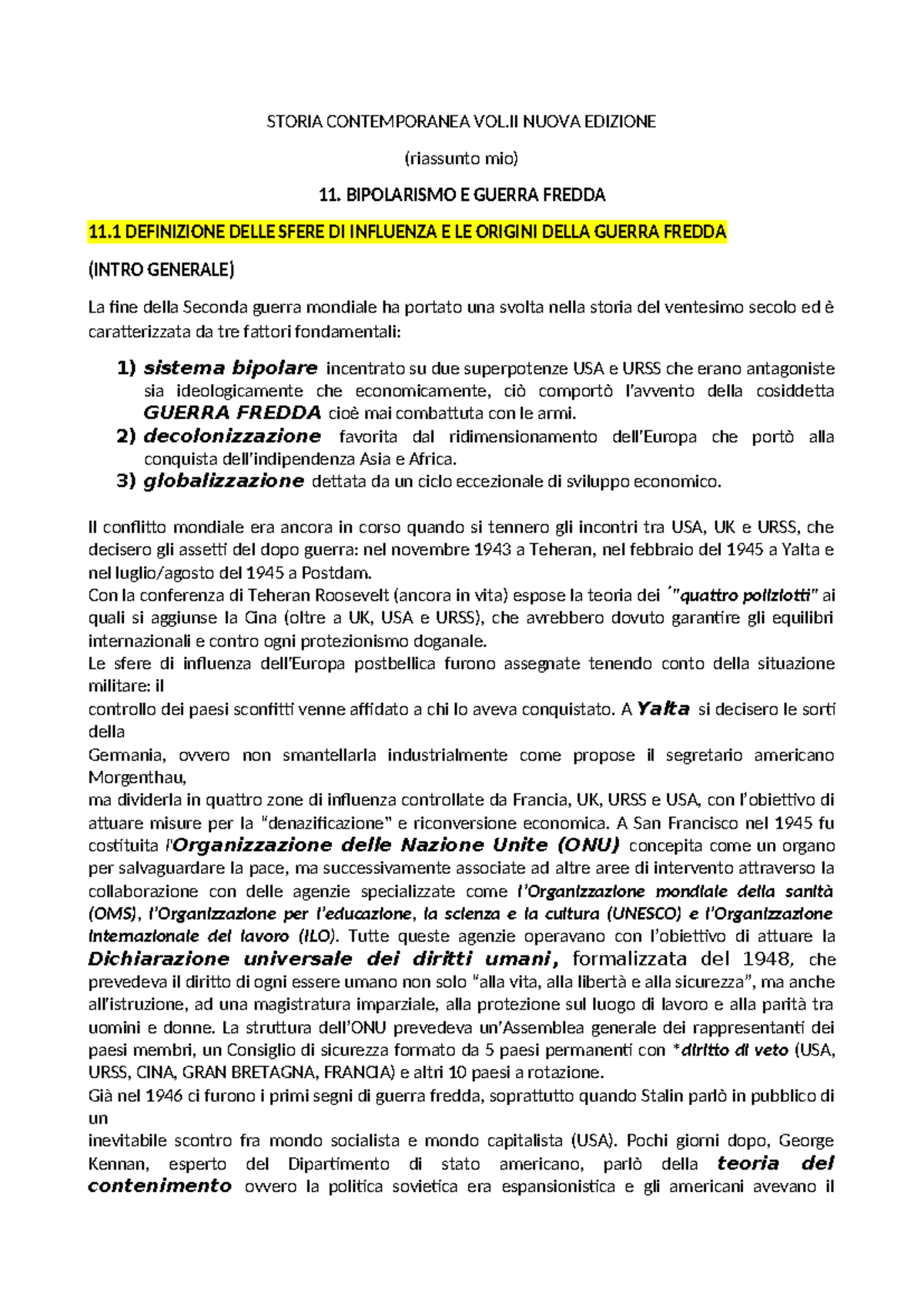 Storia Contemporanea VOL 2 mio riassunto STORIA CONTEMPORANEA VOL