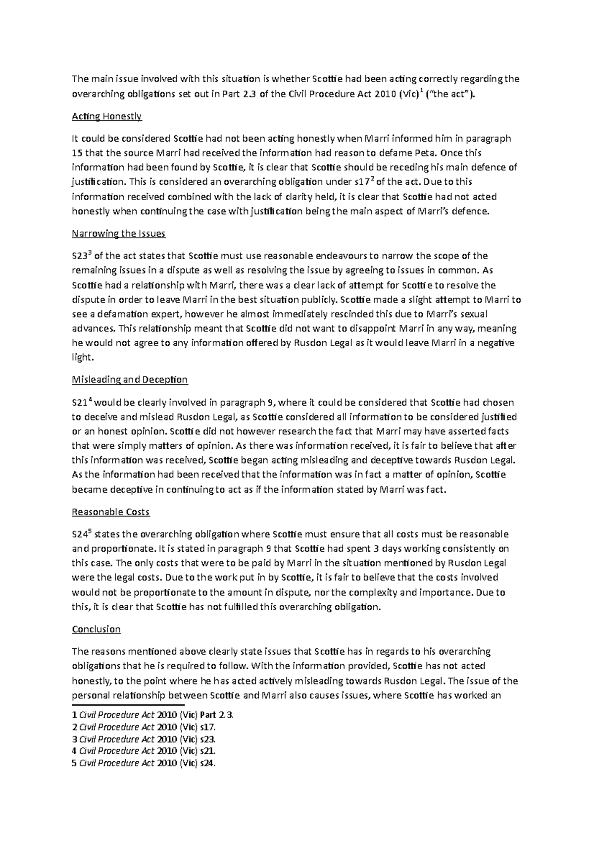 Lawyers Ethics Test The main issue involved with this situation is