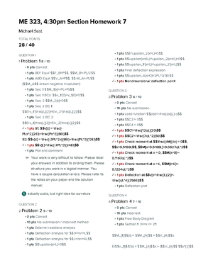 ME 323 Hw 6 - Second Area Moment Of Inertia And Tensile Stress - ME 323 ...