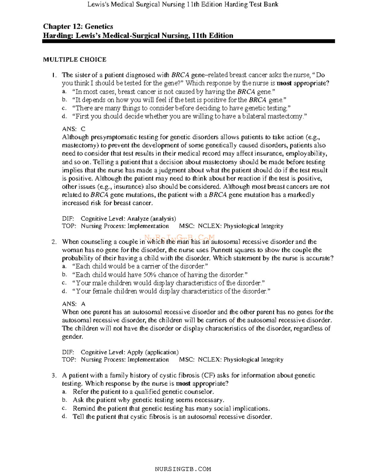 9780323551496 \12 - Medical Surgical Nursing chapter 9 Adult health ...