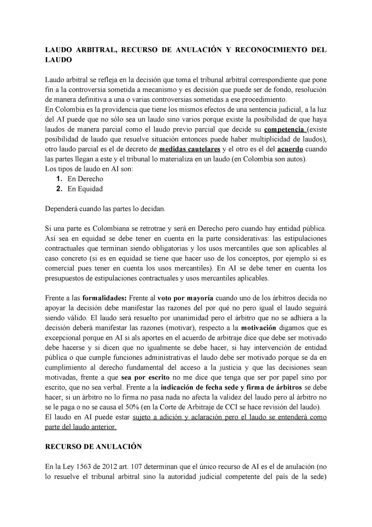 Nov 14 Apuntes Tributario Laudo Arbitral Recurso De AnulaciÓn Y