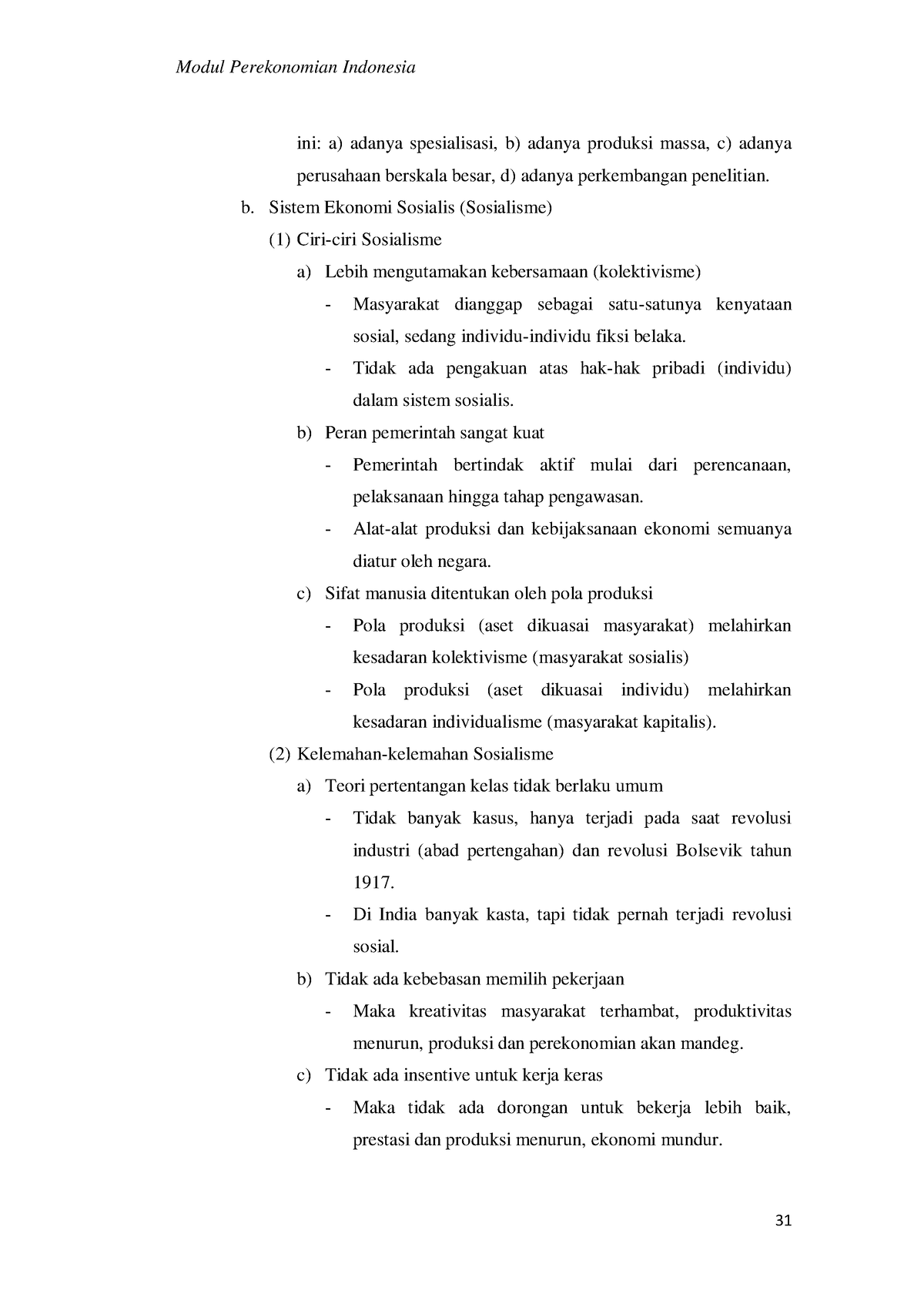 Pertemuan 2 Sistem Ekonomi Dunia - Ini: A) Adanya Spesialisasi, B ...