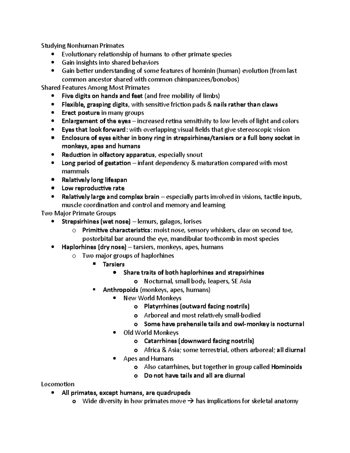 Part 2 Study Guide - Summary Introduction to Human Evolution - Studying ...