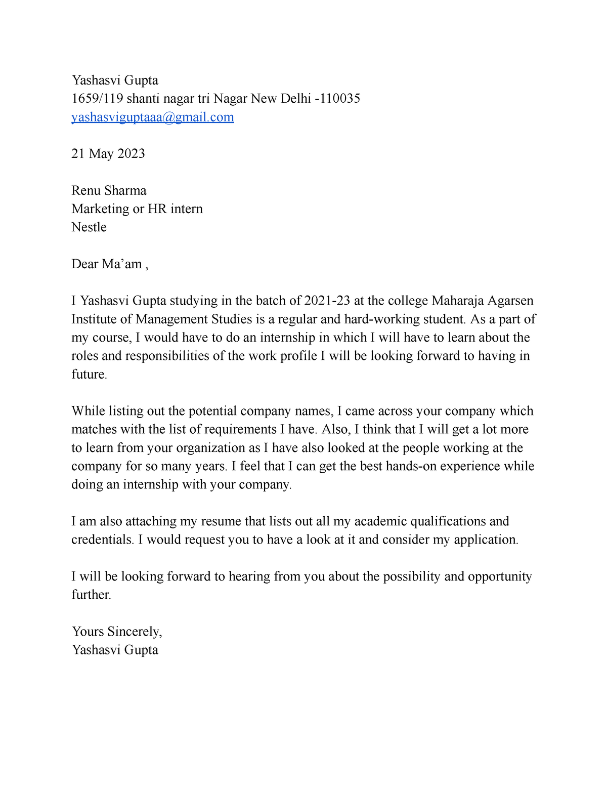 Letter of Request - Shsj - Bachelor in Business Administration - Studocu