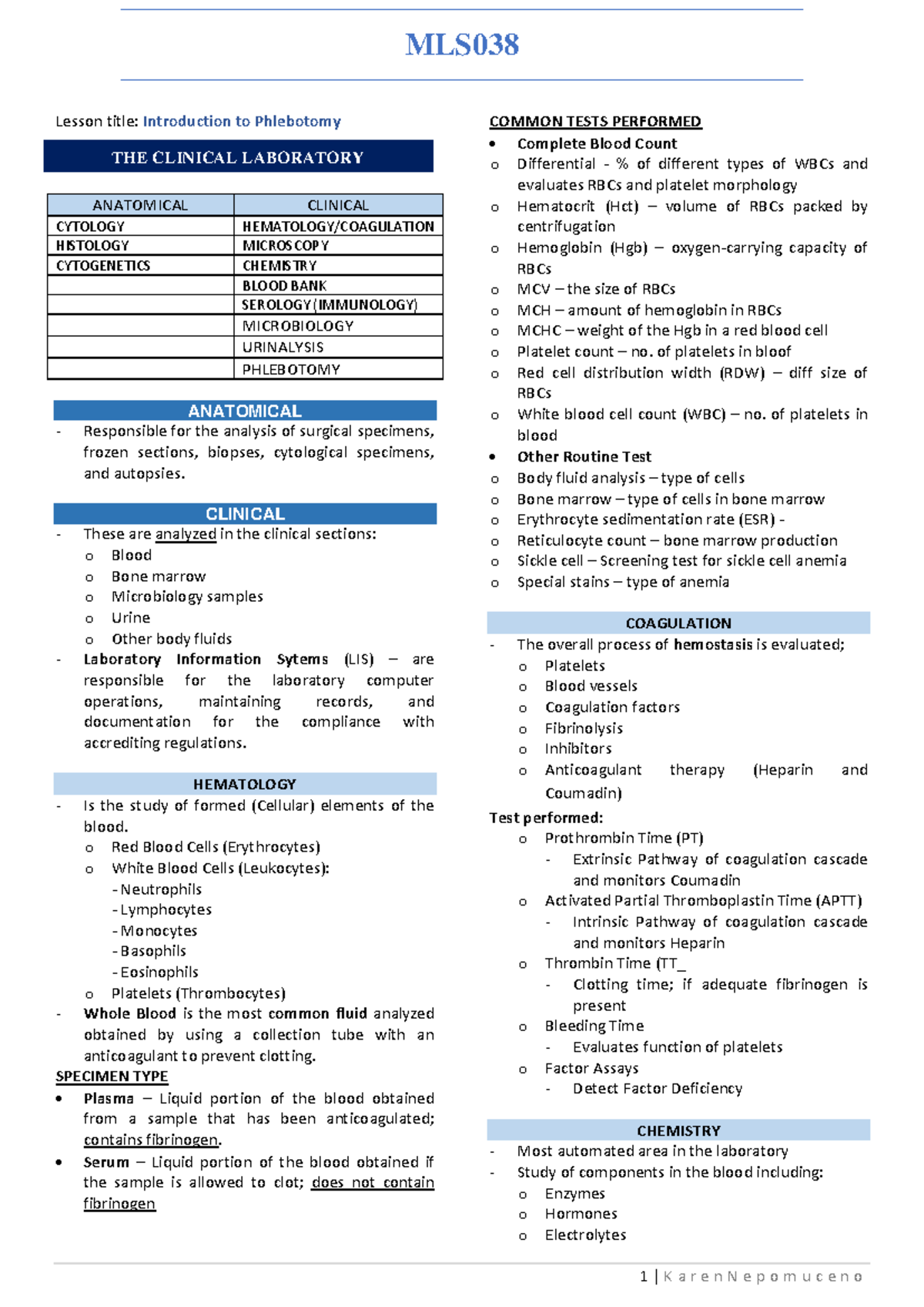 Transes MLS 038 1ST YR 2ND SEM - Lesson title: Introduction to ...