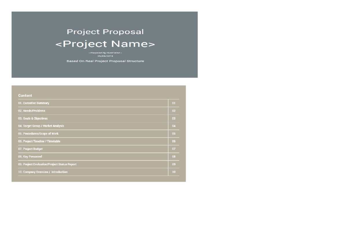 Proposal 9th edf project proposal template prject proposal business ...