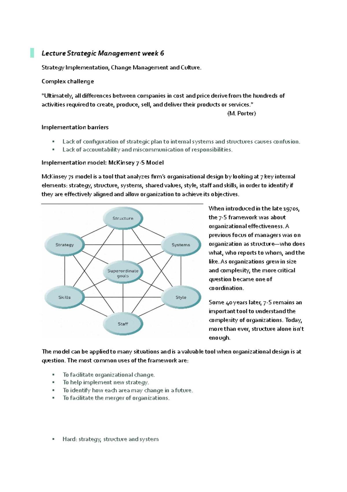 Lecture Strategic Management week 6 - Complex challenge “Ultimately ...