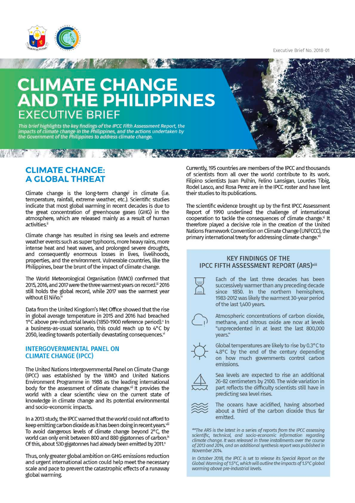 Climate Change and the Philippines Executive Brief 2018-01 - Tourism ...