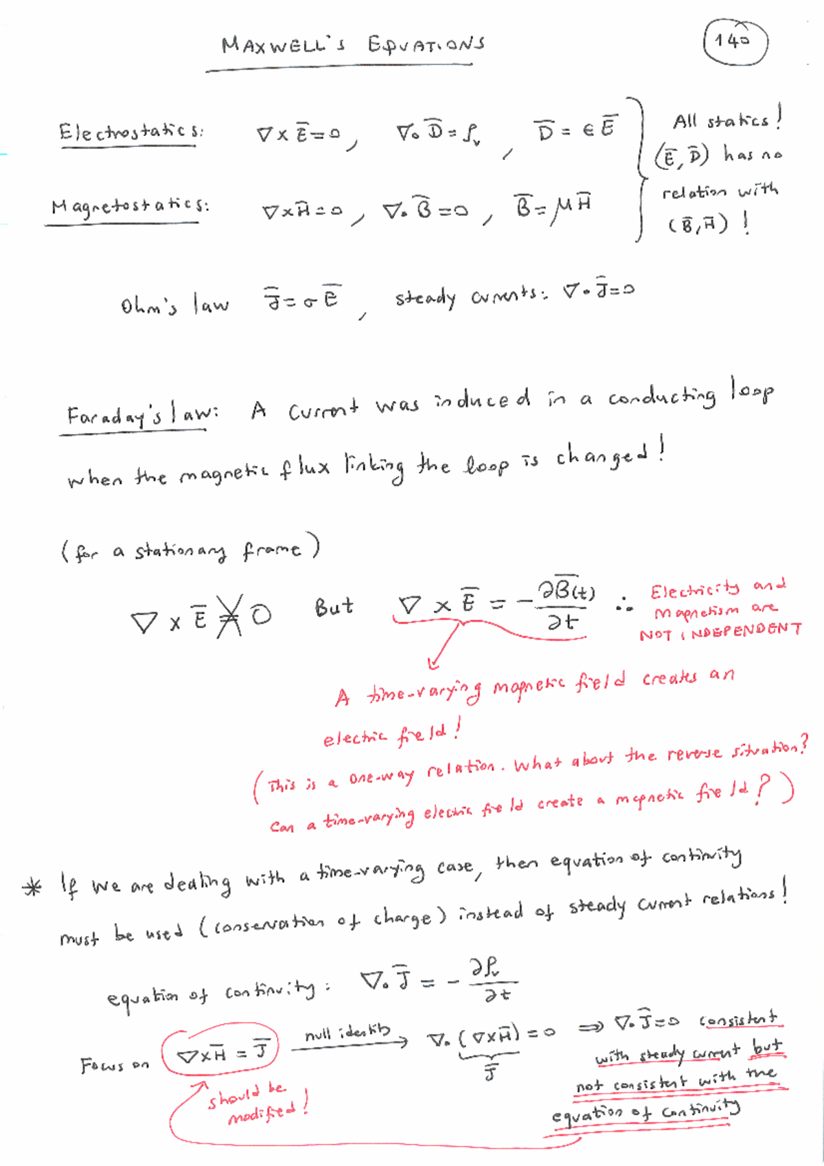 Lecture note set #14 - EDVATIONS 140 All statics! Electrostatics: V (E ...