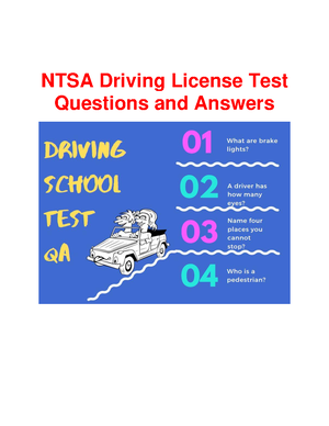NTSA Driving License Test Questions and Answers daa420 1