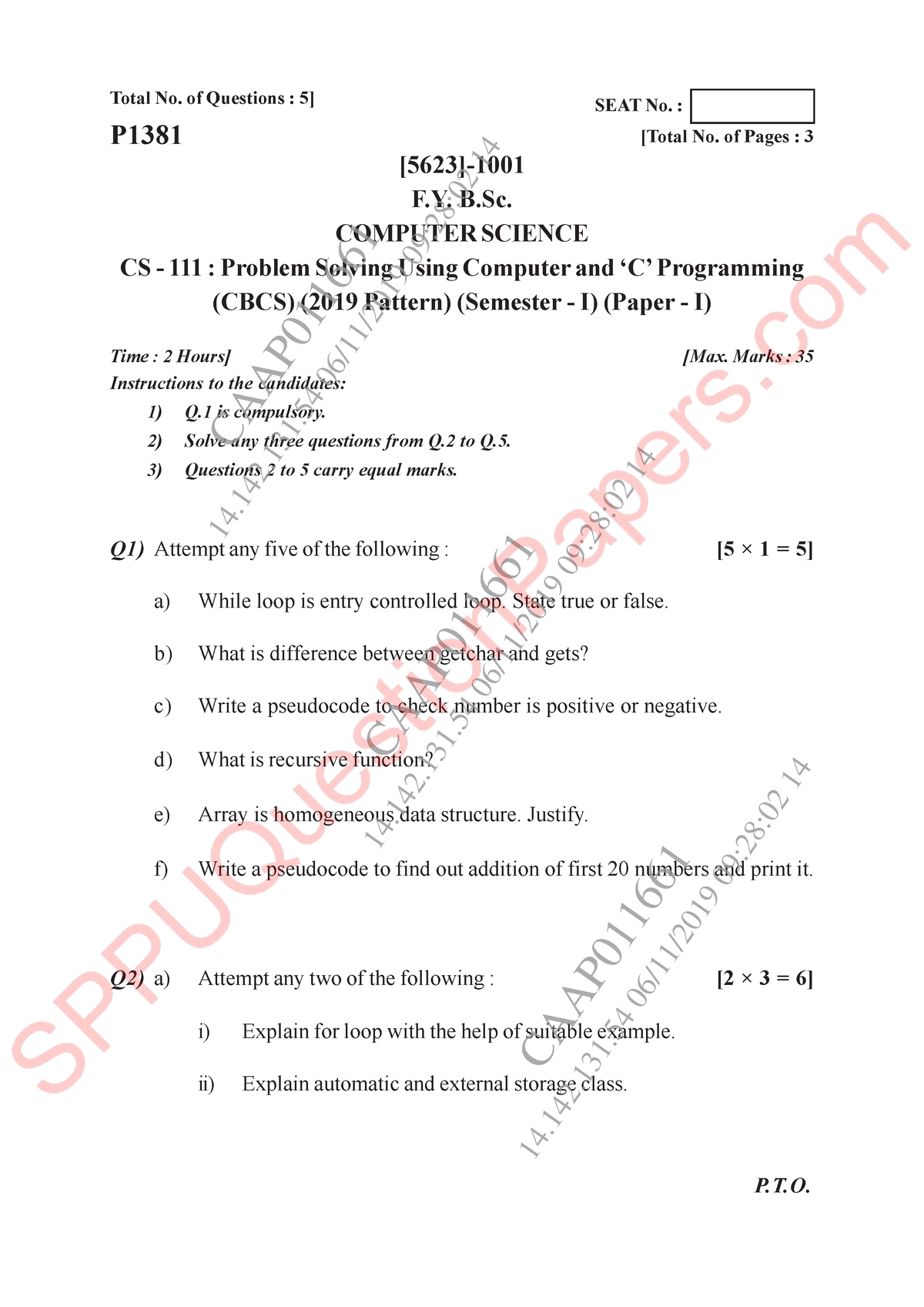 problem solving using computer and c programming mcq pdf