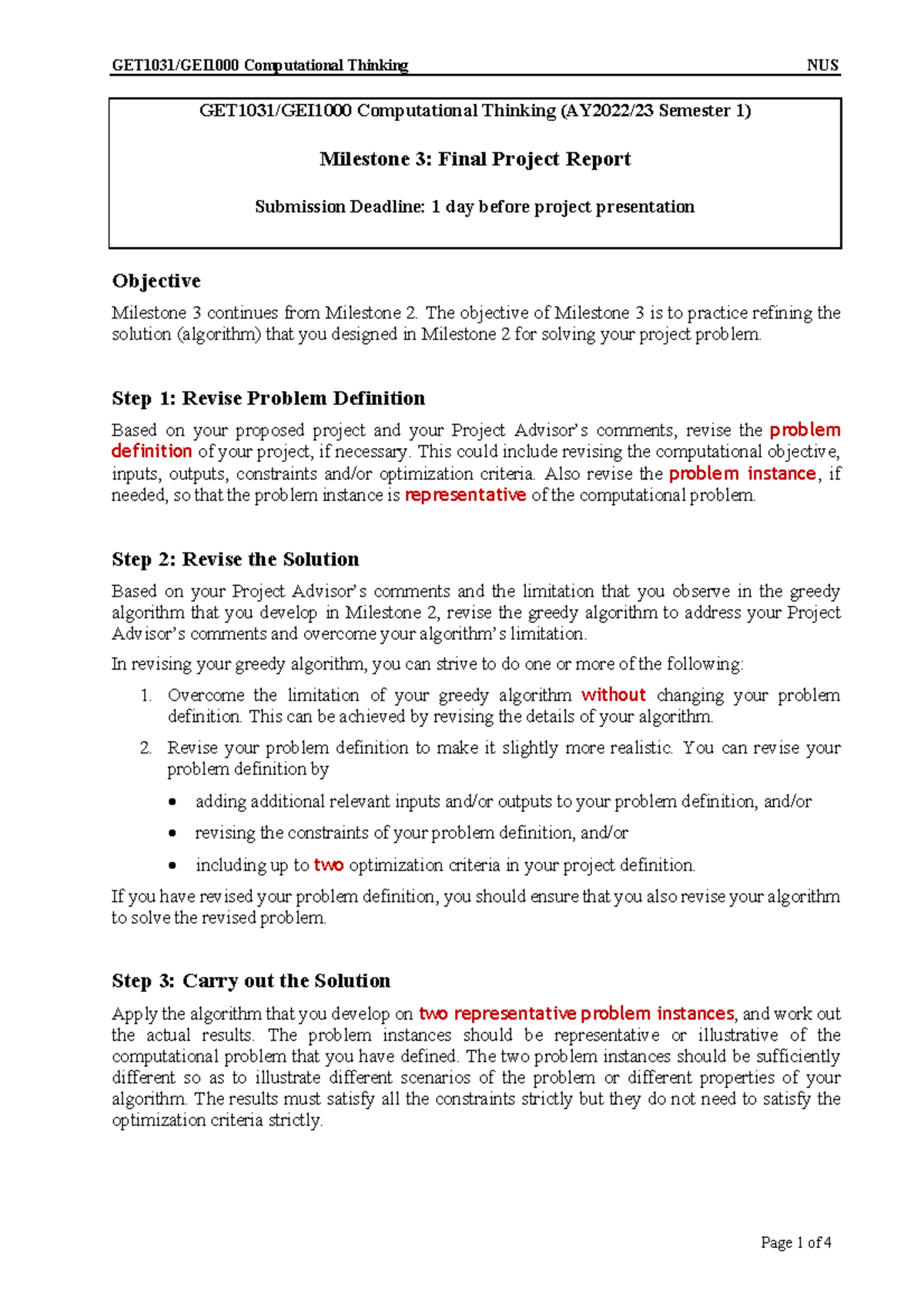 M3 final report - helpful resources - GET1031/GEI1000 Computational ...