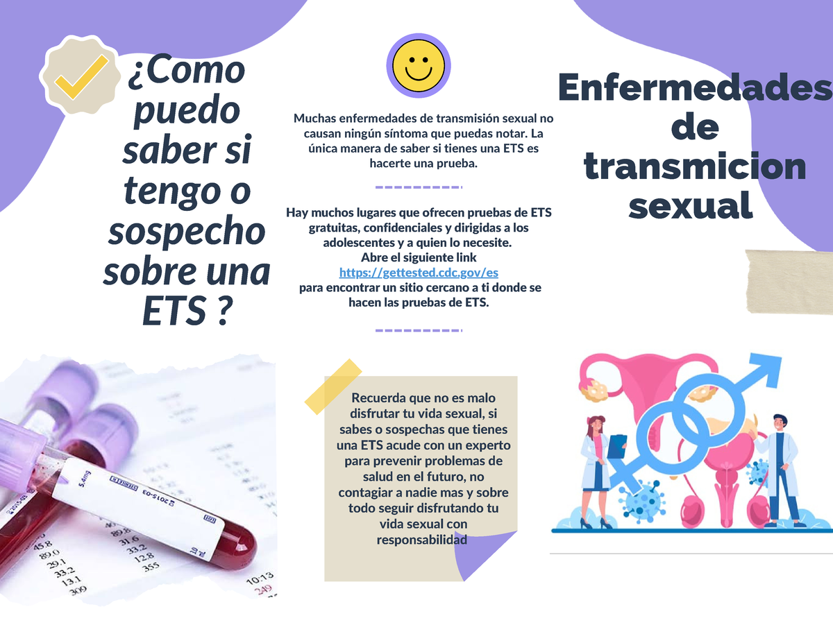 Tríptico Sobre Ets ¿como Puedo Saber Si Tengo O Sospecho Sobre Una Ets Recuerda Que No Es 8749