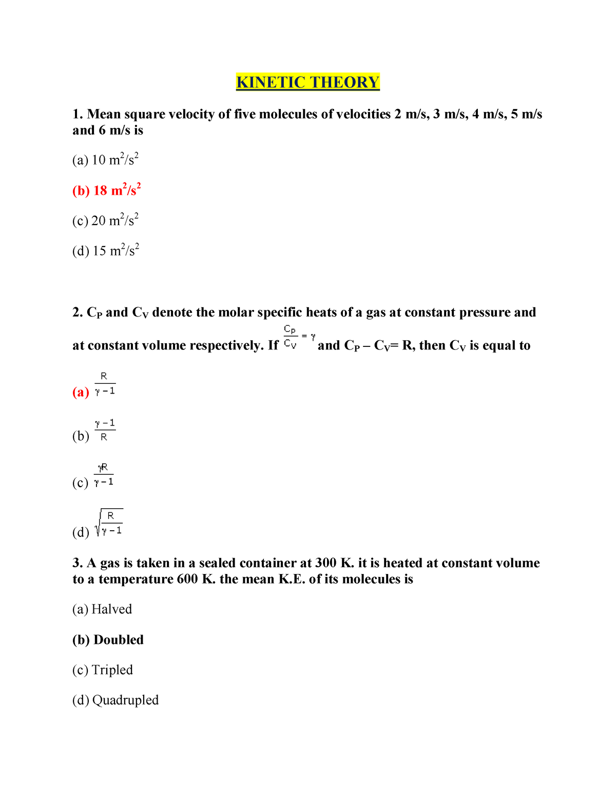 kinetic-theory-physics-multiple-choice-questions-kinetic-theory