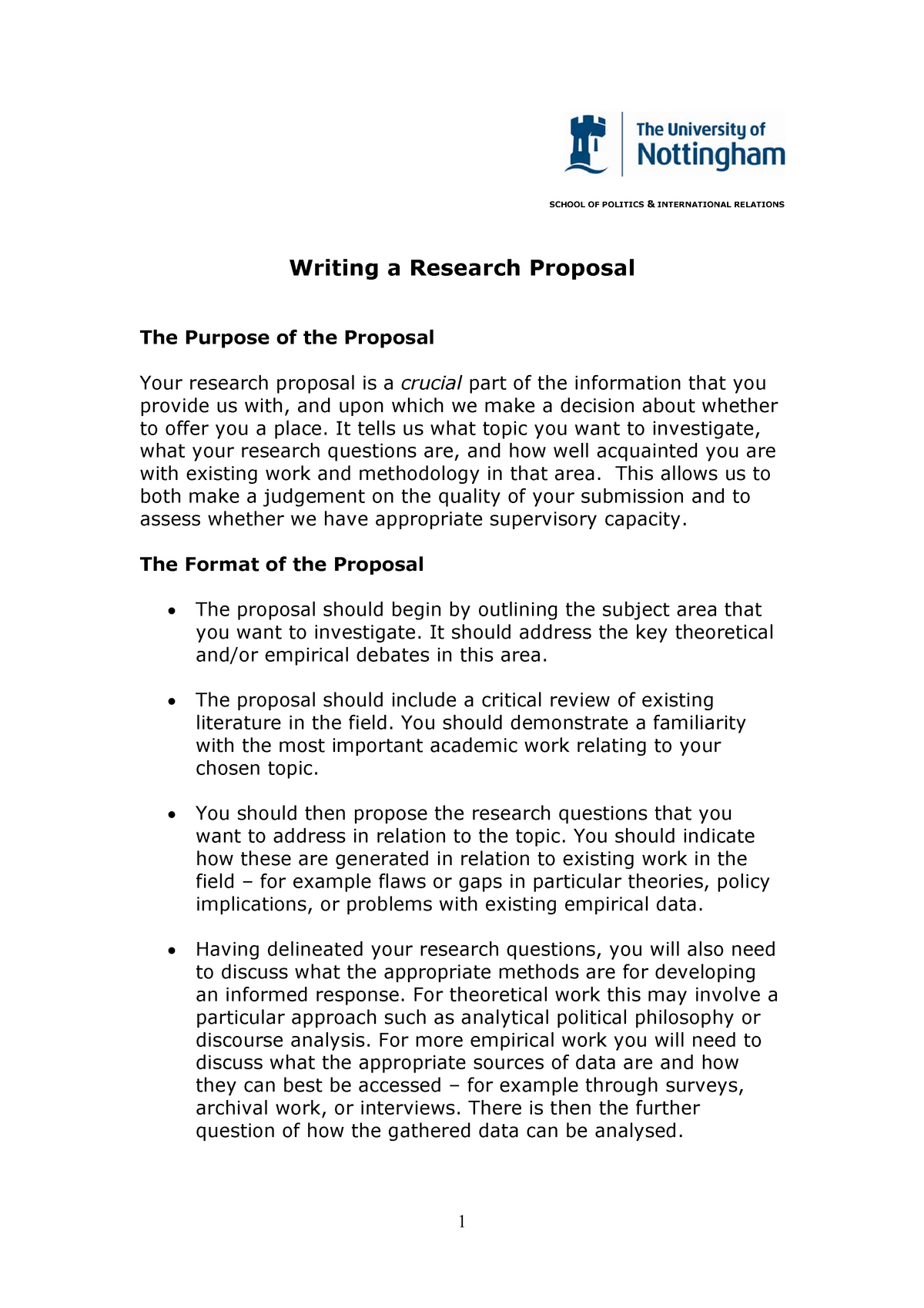 international relations research proposal