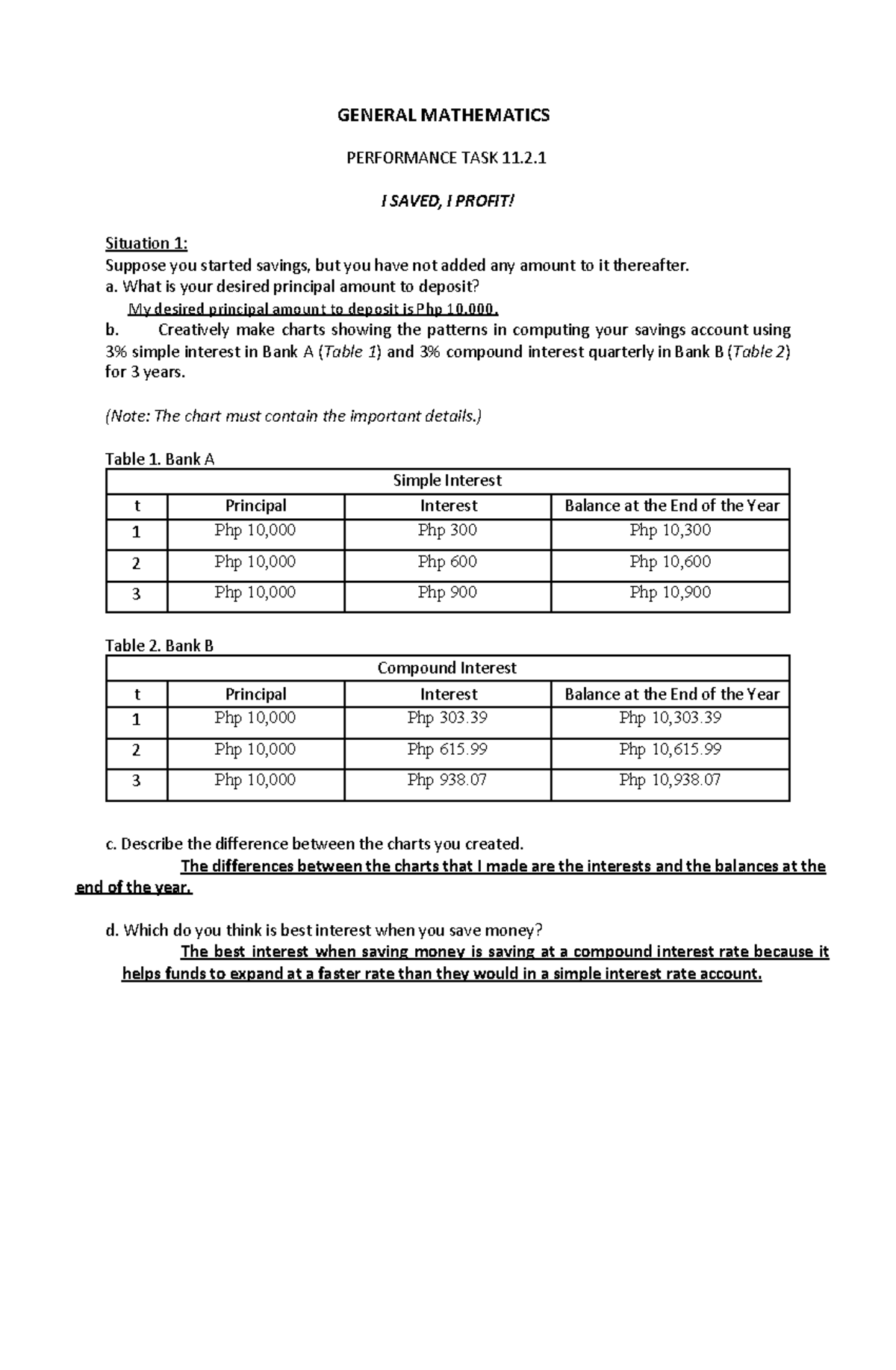 Gen Math Performance Task Q2 1 - English for Academic and Professional ...