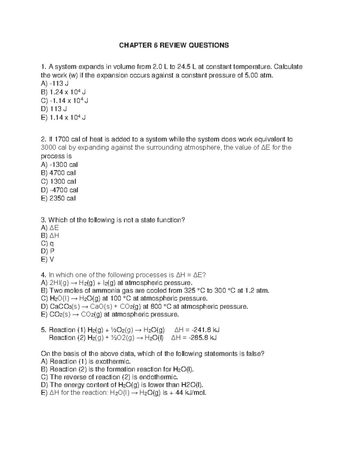 Chapter 6 Review Questions - CHAPTER 6 REVIEW QUESTIONS A System ...