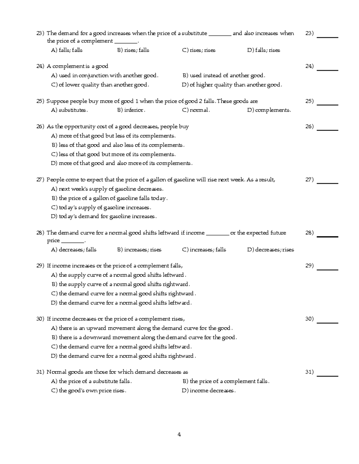 Demand and Supply Practial Quesion - The demand for a good increases ...