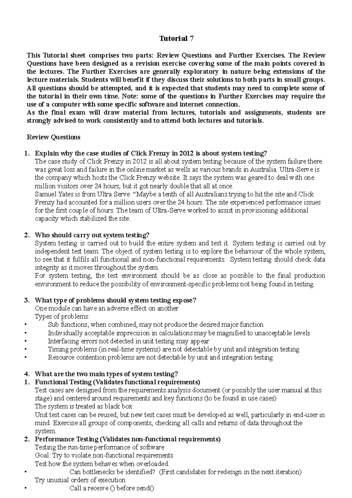 7409 Tutorial 7 - Week 7 work - Tutorial 7 This Tutorial sheet ...