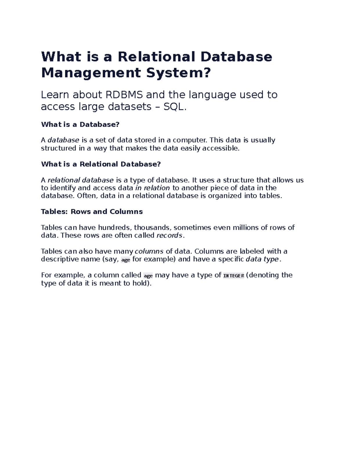 What is a Relational Database Management System - What is a Relational ...