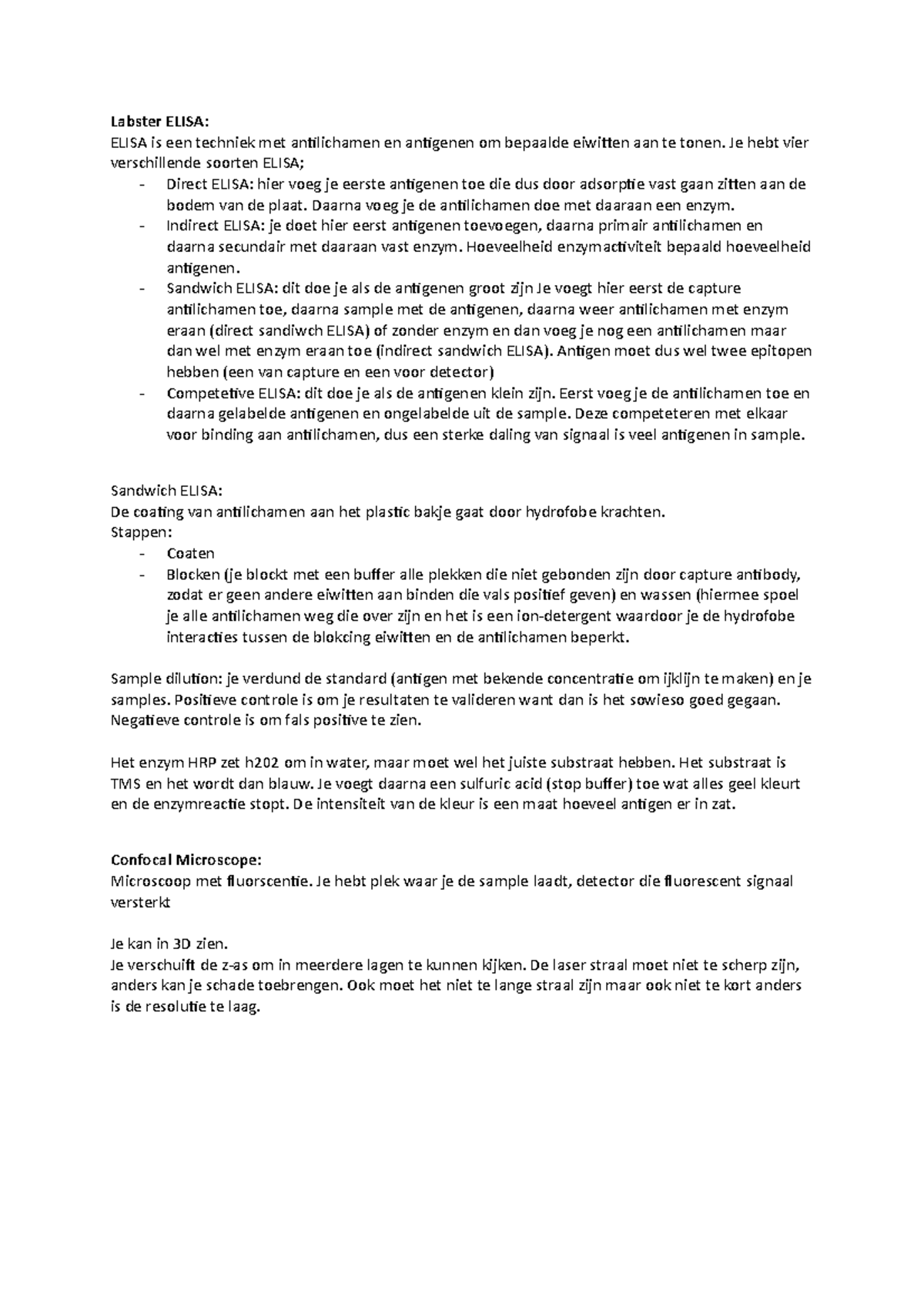Labster Je hebt vier verschillende soorten ELISA; Direct ELISA