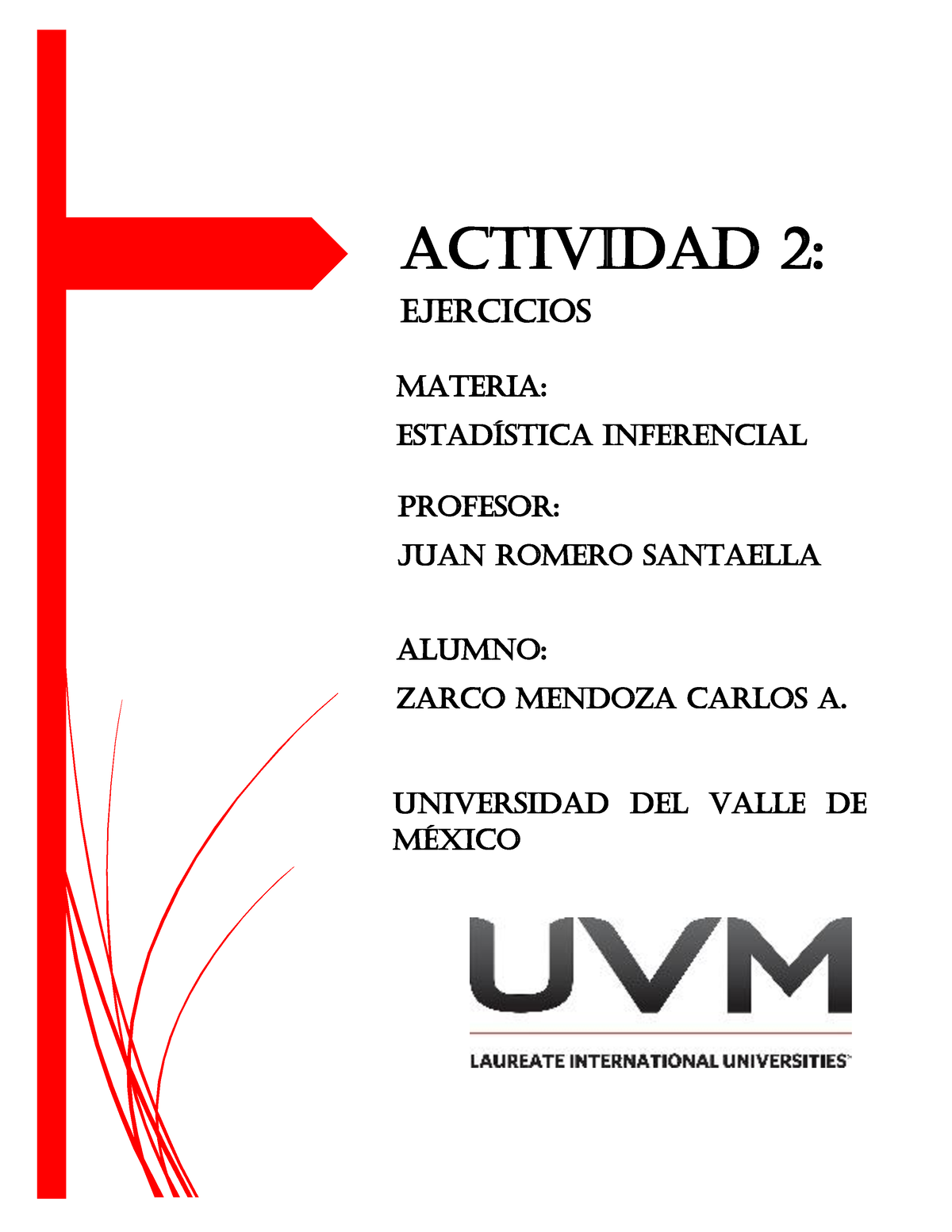 A2 Estadistica Inferencial Actividad 2 Ejercicios Materia