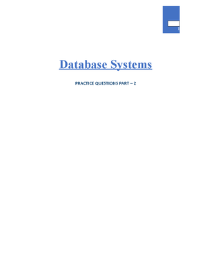 Database Practice Questions- Part 1 (DDL DML) - Database Systems ...