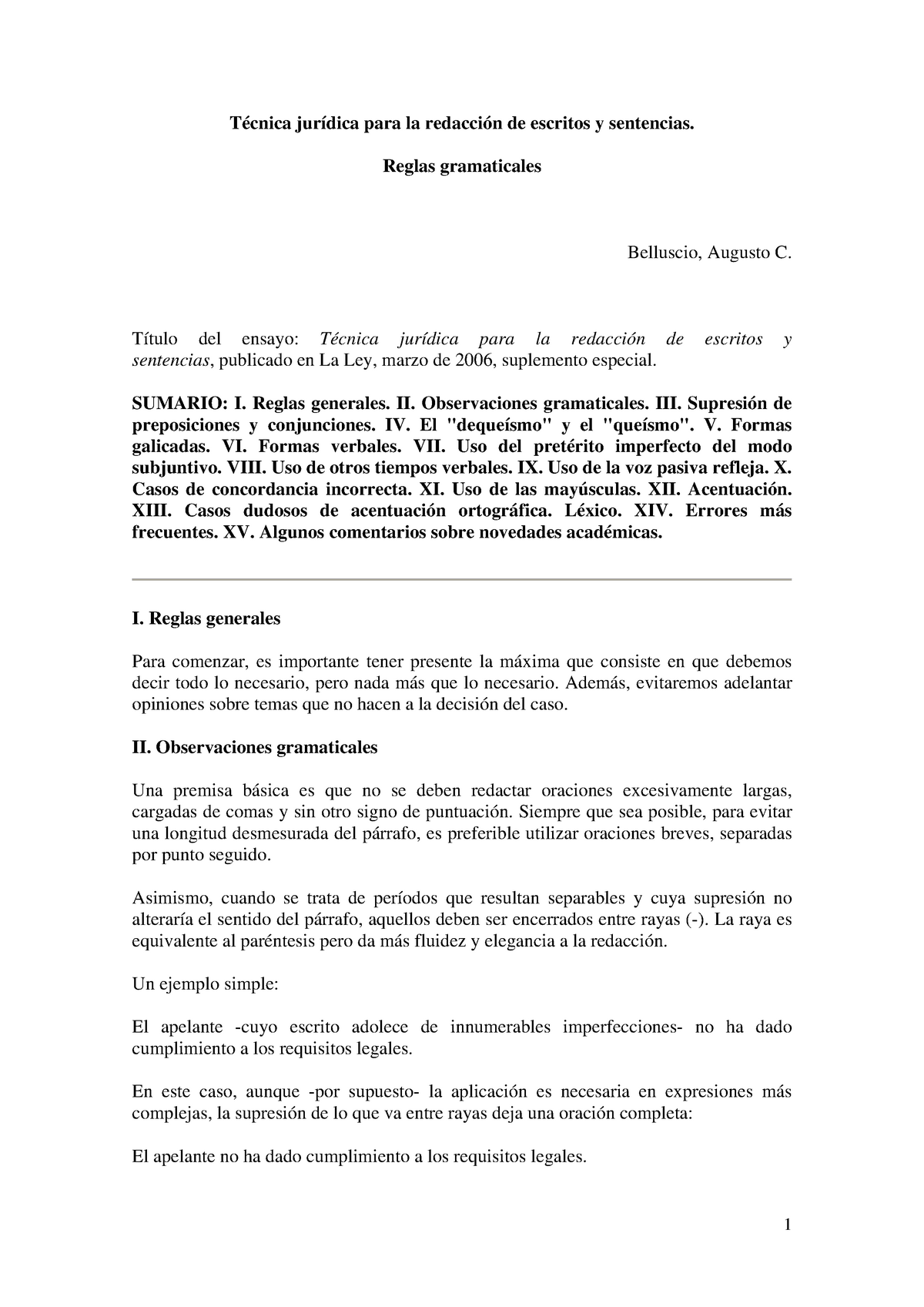 Técnica Jurídica Para La Redacción De Escritos Y Sentencias. Reglas ...