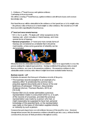 4 - the admissability of evidence - 4 – Evidence, Admissability of ...