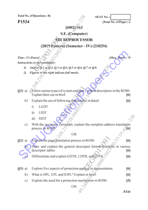 SE Insem All Subjects Questions Paper - SPPU 2019 Syllabus S.E Computer ...