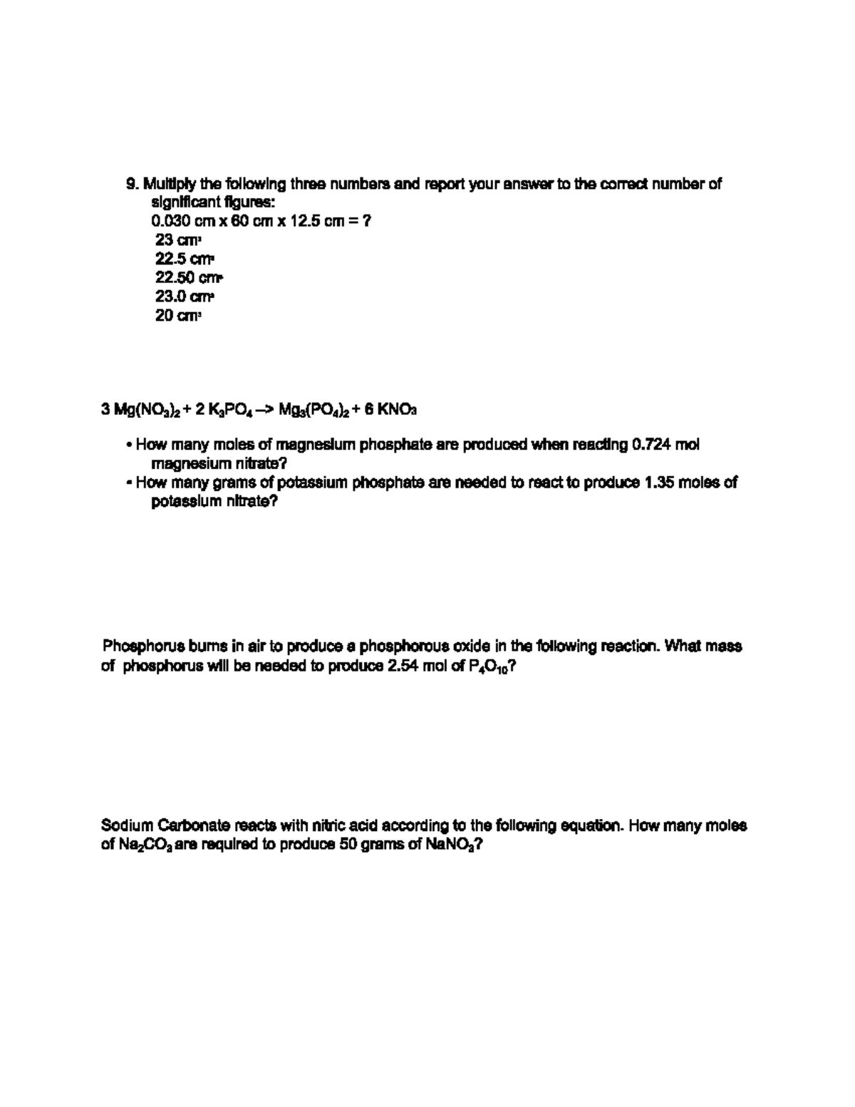 Chem - practice - CHEM 122 - Studocu