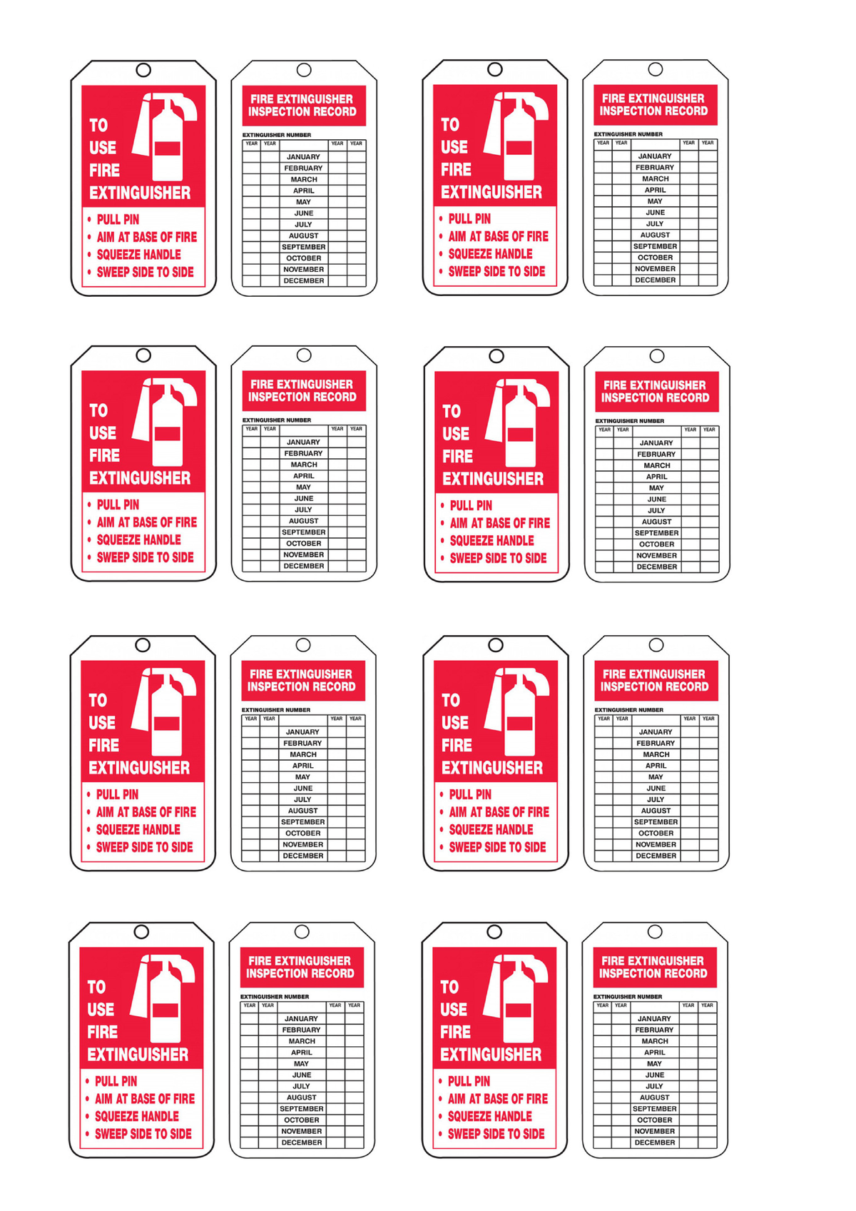 Fire Extinguisher Inspection Tag - PF4202 - Studocu