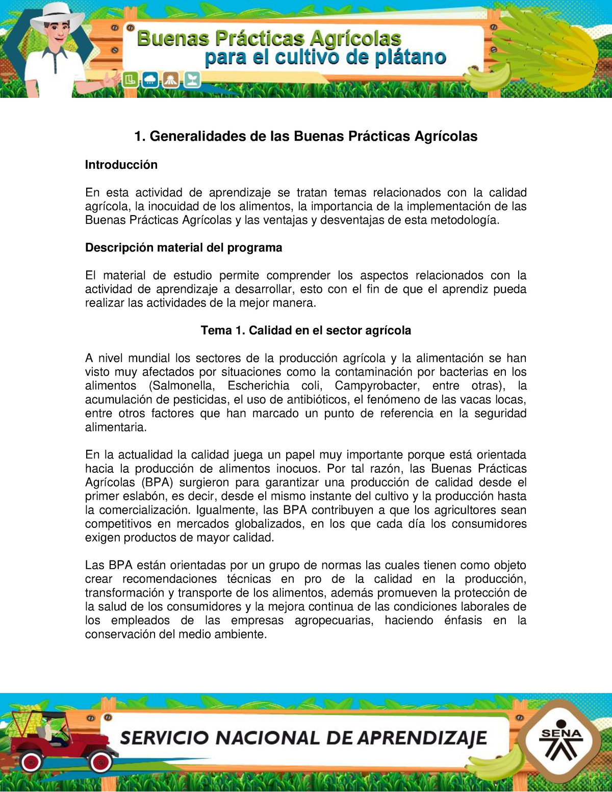 Buenas Practicas Agricolas 1 Generalidades De Las Buenas Prácticas Agrícolas Introducción En 0178