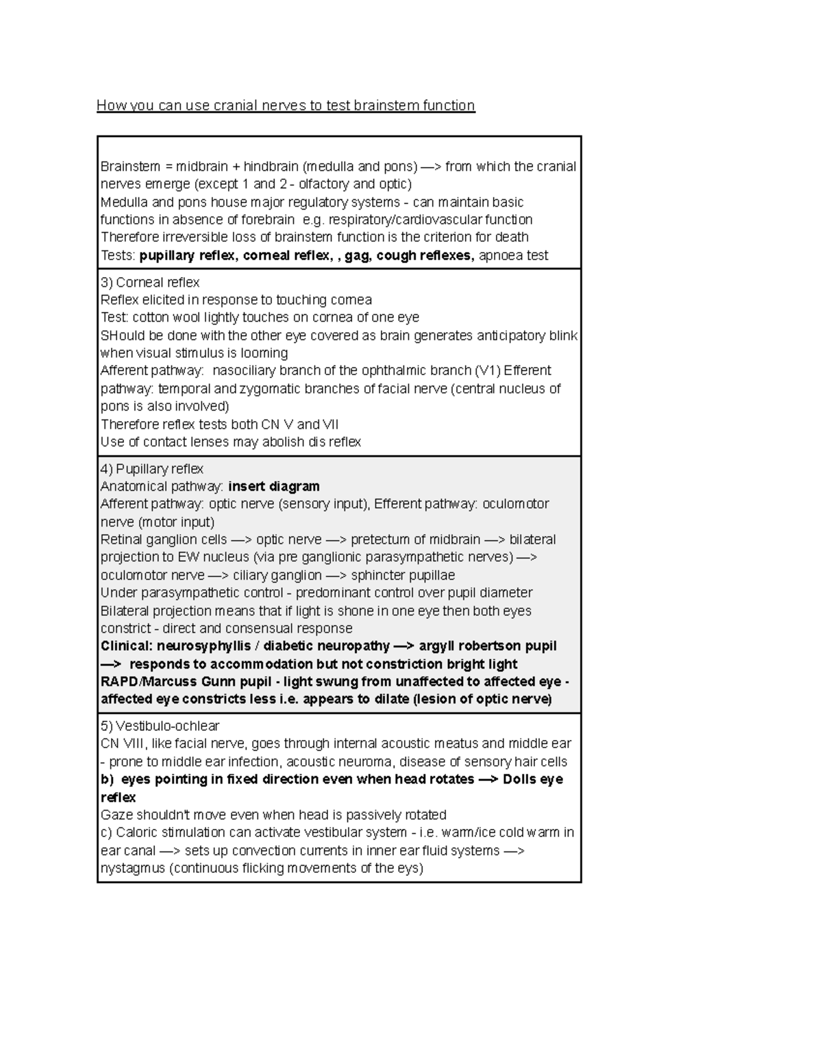 7 - How you can use cranial nerves to test brainstem function - How you ...