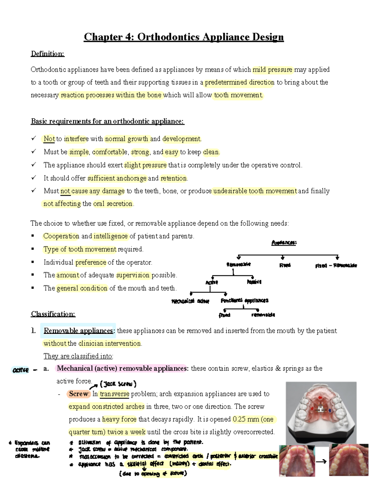Ortho Appliances Chapter 4 Orthodontics Appliance Design Definition