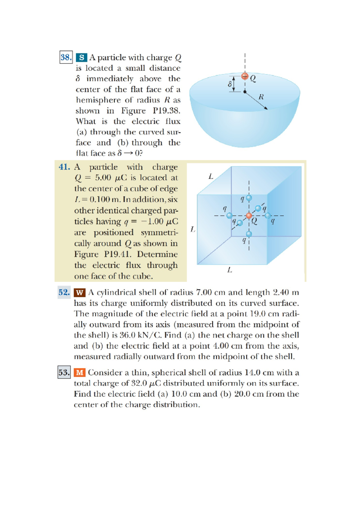 Homework+3+Gauss's+Law - 38. S A particle with charge Q is located a ...