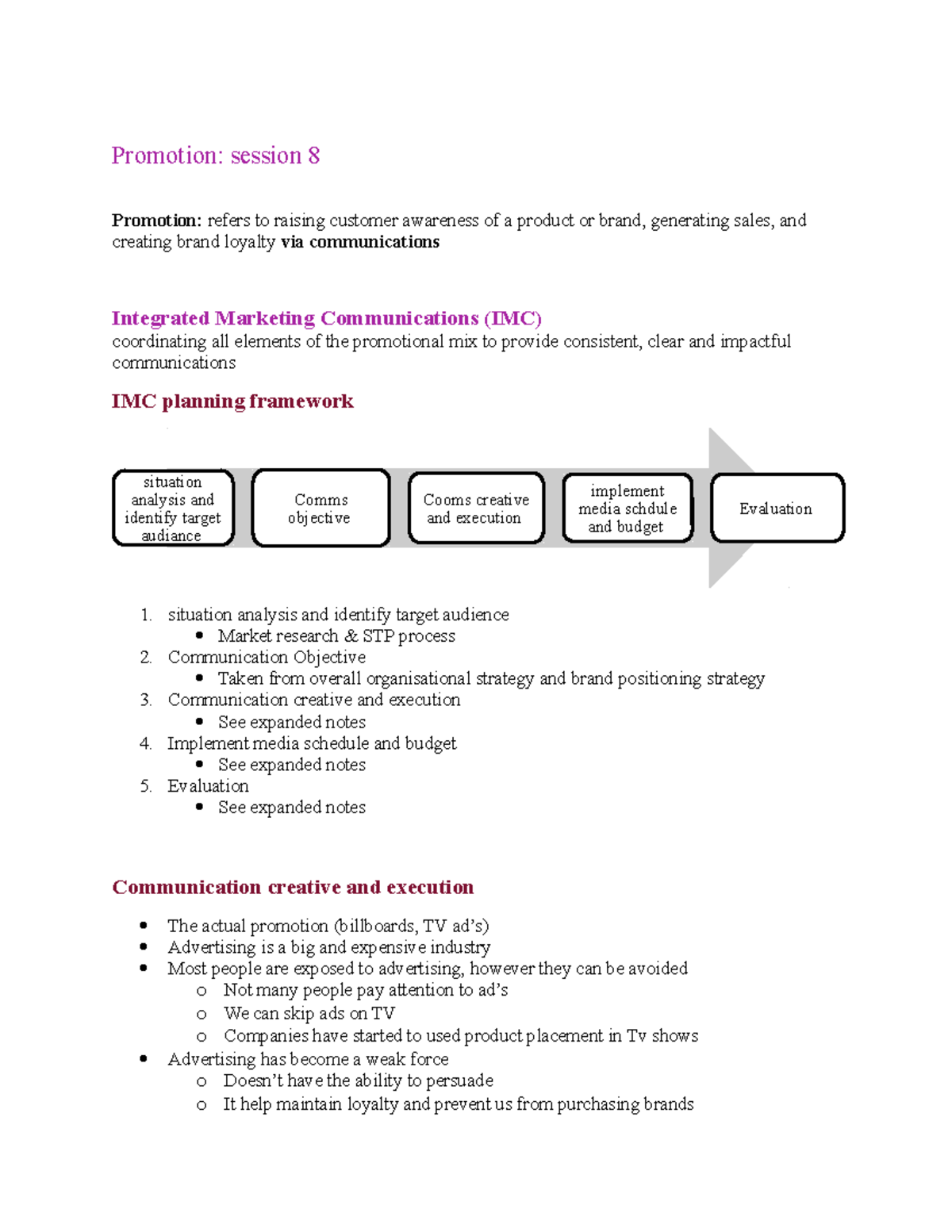 Session 8 - Promotion - Promotion: session 8 Promotion: refers to ...